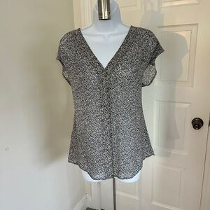 Anne Taylor Loft Animal Print Blouse